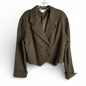 Vintage cropped tweed blazer